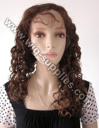 Beauty Brazilian Hair Ladies Full Lace Wig Fashion wavy with baby hair all around