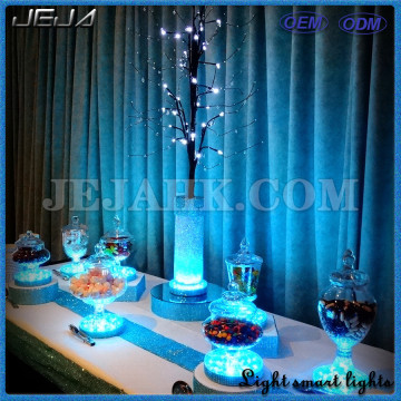 Lighted Aisle Stands Weddings Light Base/Crystal Stands For Weddings With Rechargeable Battery