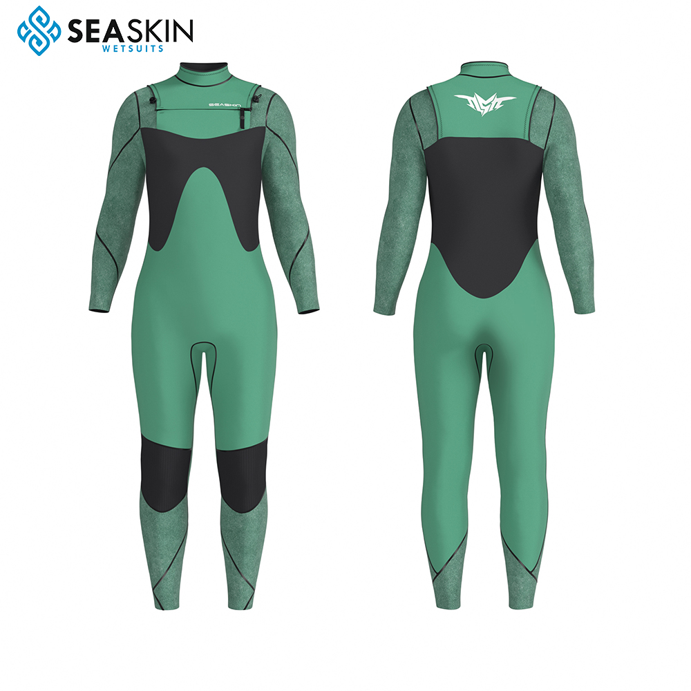 Seaskin Mens 4/3mm zip zip neoprene wetsuits for koy