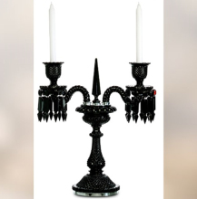 Modern fancy black candelabros cristal