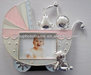 Baby Carrier Shape Zinc Alloy Photo Frame / Baby Picture Frame / Anitque Picture Frame