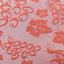 Orange Silk Print Upholstery Jacquard Fabric