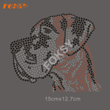Hot Fix Dog Rhinestone Transfer for T-shirts