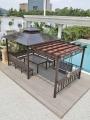 Gazebo robuste avec rideaux et imperméabiliser en filet