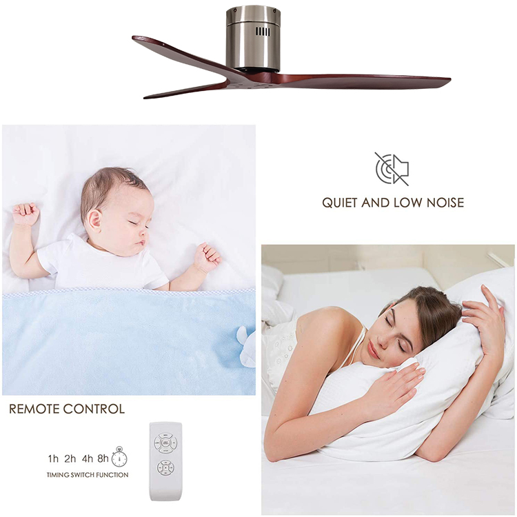 Noiseless Ceiling Fans Wood Blades