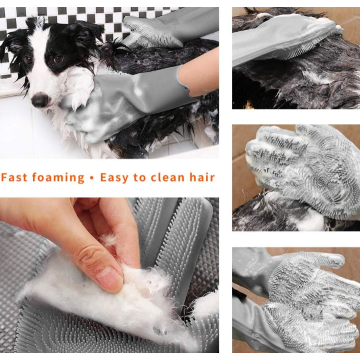 Pet Bathing Scrubber Gloves