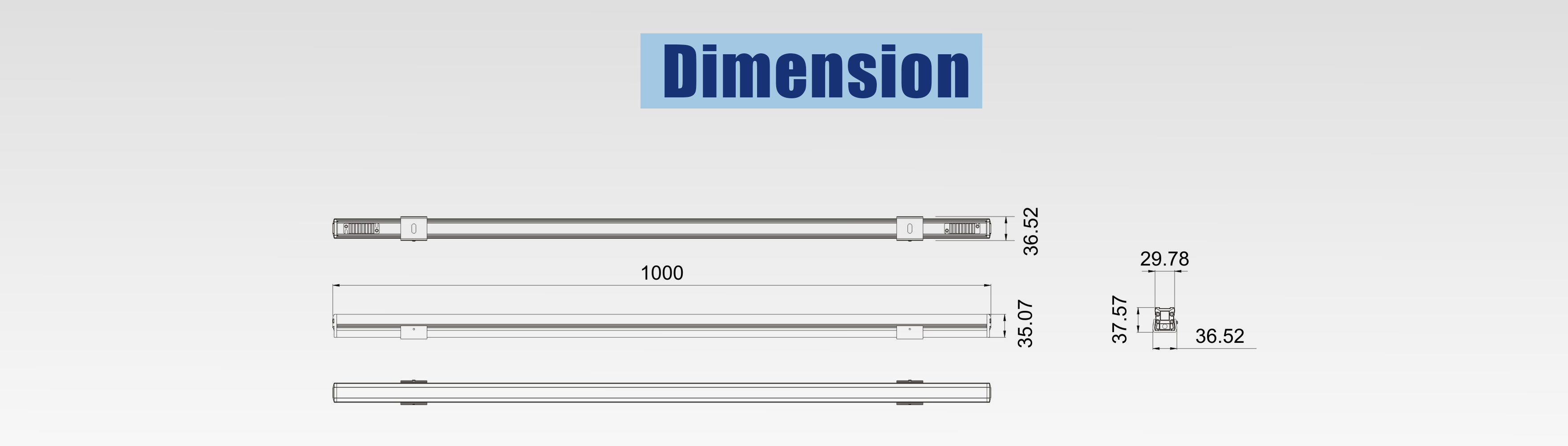 led rigid light dimension