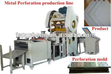 Full automatic aluminum ceiling material perforating punching machine