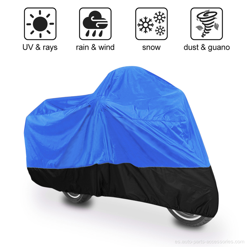 Nuevo stock al aire libre para la cubierta de motocicleta azul impermeable duradera