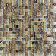 Sepia Linear Glass Resin Mosaic Tiles