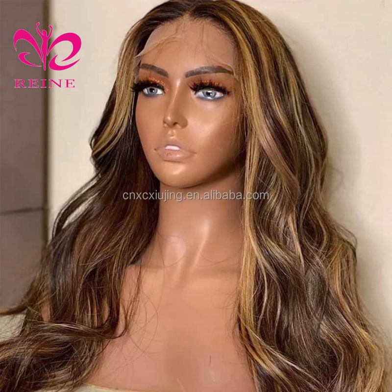 P4/30 Body Wave Highlight Colored HD Lace Part Human Hair Wigs Piano 13*4 Lace Frontal  Wig Brazilian Remy Wigs For Women