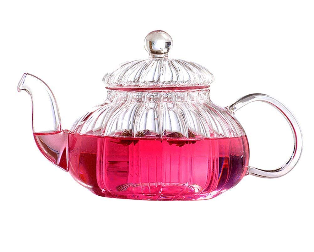 Potes de chá de vidro para chá de folhas soltas de chá de floração