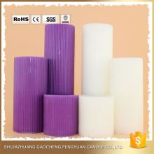 decorative 8 pillar lavender color candles