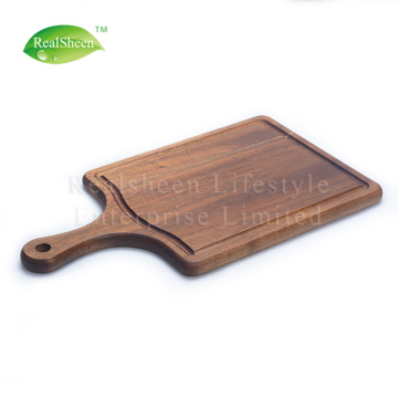 Paddle Acacia Wood Steak Board with Juice Groove