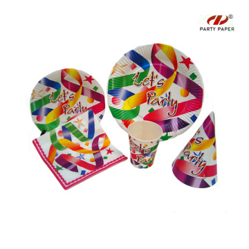 Kids Birthday Party Paper Tableware Set