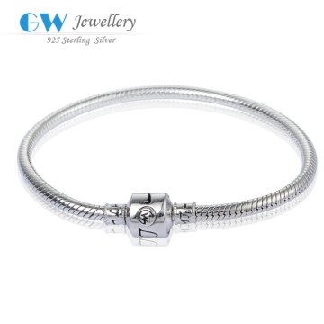 925 Sterling Silver Snake Chain Bracelet Women Bulk Charm Bracelet