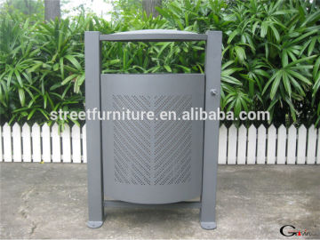 Free maintenance metal perforated dustbin