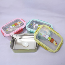 Double-layer Female Student Round Sealed Lunch Box