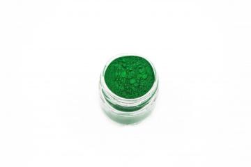 Dark green fluorescent pigments for plastics and inks