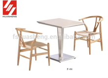 dining square table and chair set for restaurant
