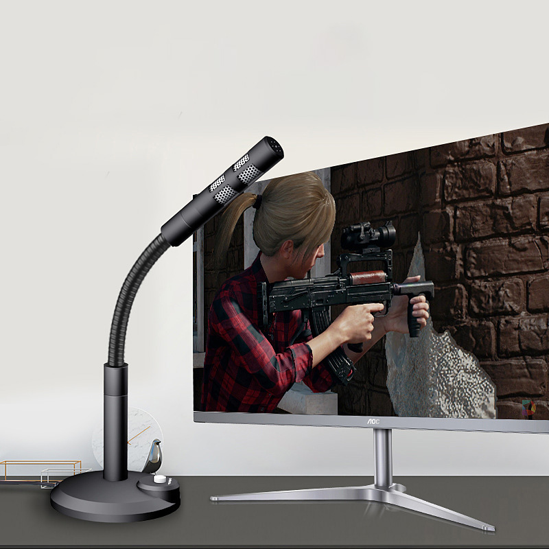 Flexible Stand Gooseneck Mic Microphone For Computer