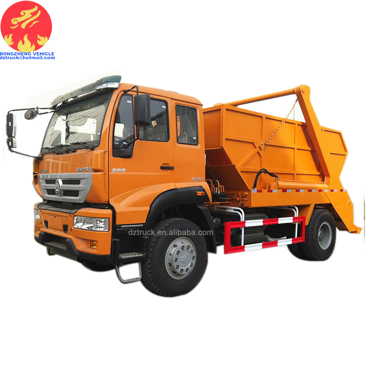 Sinotruck Howo 4X4 10cbm skip loader garbage container truck