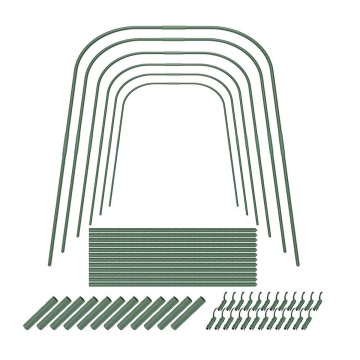 Detachable Rust-Free Steel Greenhouse Hoops for Raised Bed Gardens with Plastic Coated Support