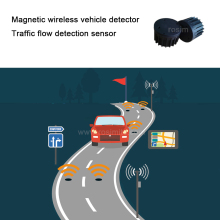 Wireless magnetic sensor traffic flow detection sensor for freeway management