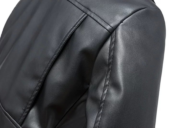 Women Zipper Pu Leather Jacket