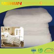 High CLO value polyester wadding with silicone for garments and quilts