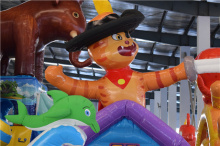 Commercial Character Playground Jumping Slide Bouncer Combo Inflatable