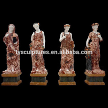 Decorative life size stone four seasons marble statues goddess of mercy carvings