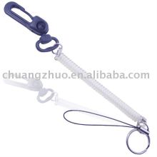plastic spring key chain