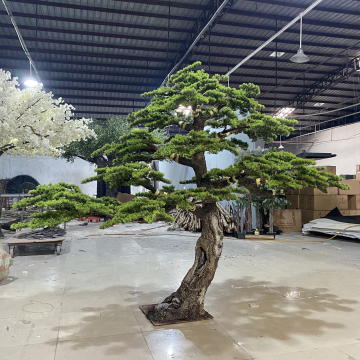 Large Artificial Pine Branches Potted Plant - Fake Big Japanese Pine Tree for Home Decoration
