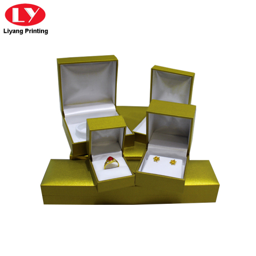 Luxury Hinge Jewelry Box with Custom Logo Printed