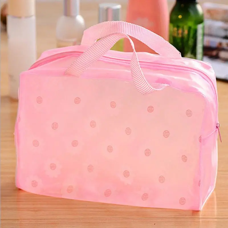 Floral Print Travel Waterproof Cosmetic Bag Bath Receiving Bag