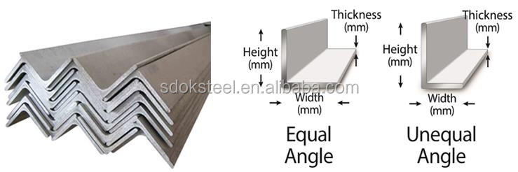 ASTM 304 316 stainless steel angle bar