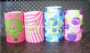 Custom 5mm Neoprene Can Cooler With Embroidered Koozie Can Wraps