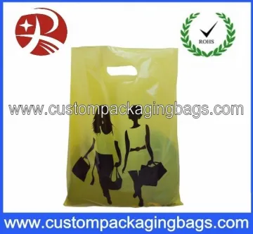 Promotional Die Cut Handle Plastic Printed Polythene Bags Anti-static