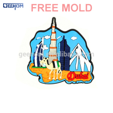3d pvc rubber fridge magnet for cyprus souvenirs
