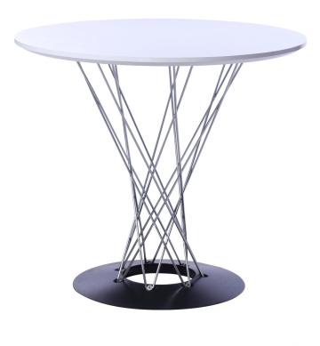 MDF TOP round dining table wire base