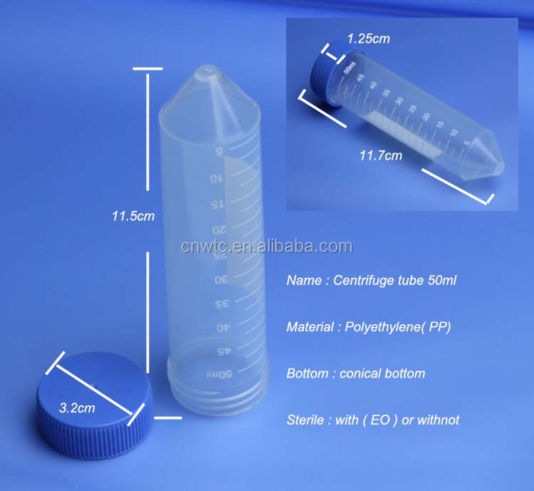 50ml Conical Bottom Falcon Centrifuge Tube