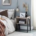 Bedroom Wood Side Tables Industrial With Metal Legs