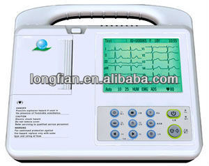 320x240 graphic 5.7 inch LCD Three Channel ECG machine with interpretation