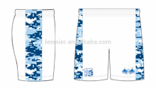 Fashion design blue camo sublimated lacrosse shorts for men