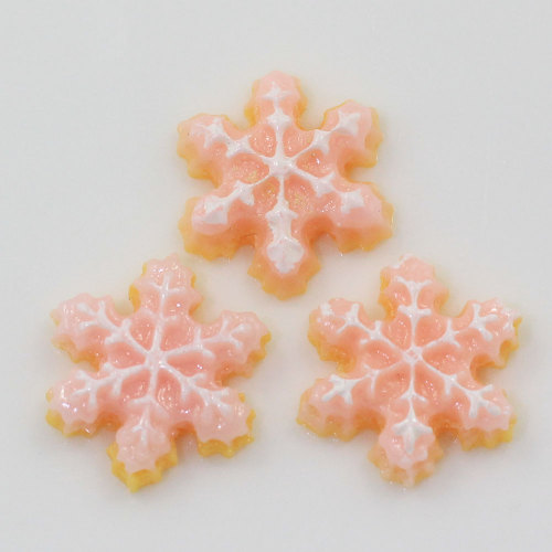 Vente chaude hiver Mini flocons de neige résine Cabochon perles à dos plat pour noël vacances ornements fête décor bricolage articles de jouet