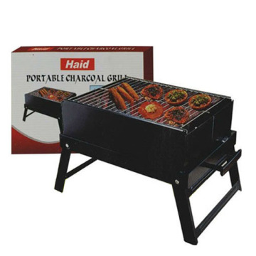 Folded charcoal grill oven