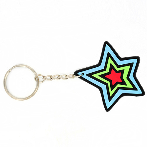 Soft PVC 3D Cartoon Star Promotional Key Chains