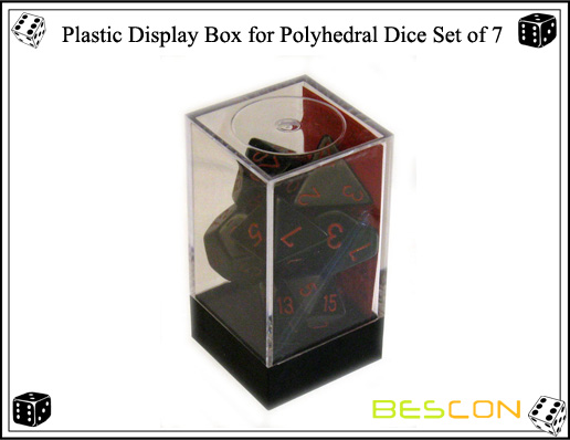 Plastic Display Box for Polyhedral Dice Set of 7