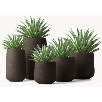 Wholesale Modern Rustic Patio Set with Espresso Taupe and Terra-Cotta Planter